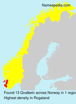 Surname Qvalbein in Norway