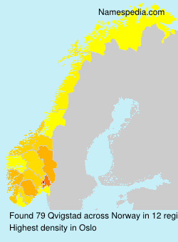 Surname Qvigstad in Norway