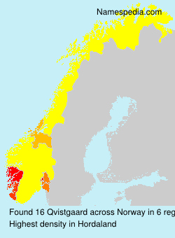 Surname Qvistgaard in Norway