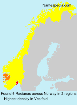Surname Raciunas in Norway Surname Raciunas in Norway