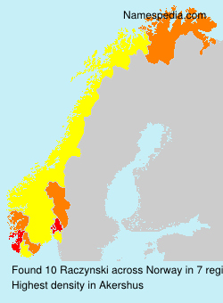 Surname Raczynski in Norway Surname Raczynski in Norway