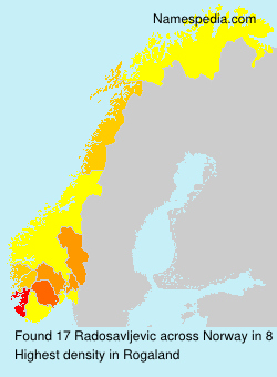 Surname Radosavljevic in Norway Surname Radosavljevic in Norway