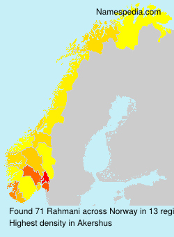 Surname Rahmani in Norway Surname Rahmani in Norway