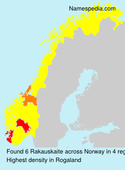 Surname Rakauskaite in Norway Surname Rakauskaite in Norway
