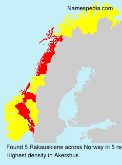 Surname Rakauskiene in Norway Surname Rakauskiene in Norway