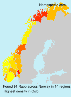 Surname Rapp in Norway Surname Rapp in Norway