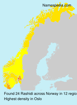 Surname Rashidi in Norway Surname Rashidi in Norway
