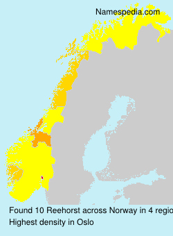 Surname Reehorst in Norway Surname Reehorst in Norway