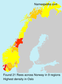 Surname Rees in Norway Surname Rees in Norway