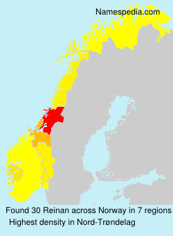 Surname Reinan in Norway Surname Reinan in Norway