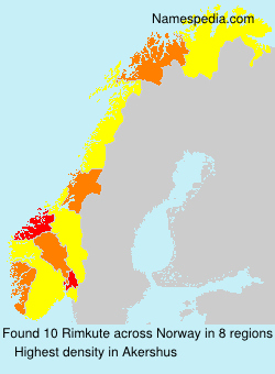 Surname Rimkute in Norway Surname Rimkute in Norway