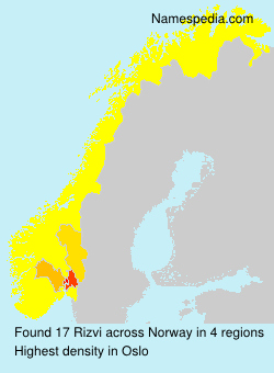 Surname Rizvi in Norway Surname Rizvi in Norway
