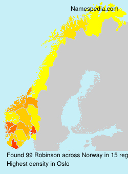 Surname Robinson in Norway Surname Robinson in Norway