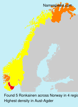 Surname Ronkainen in Norway Surname Ronkainen in Norway
