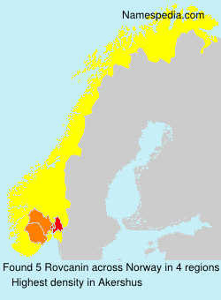Surname Rovcanin in Norway Surname Rovcanin in Norway