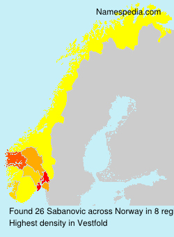 Surname Sabanovic in Norway Surname Sabanovic in Norway