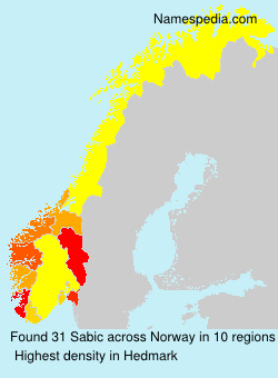 Surname Sabic in Norway Surname Sabic in Norway