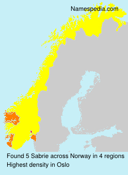 Surname Sabrie in Norway Surname Sabrie in Norway