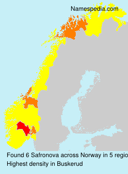 Surname Safronova in Norway Surname Safronova in Norway