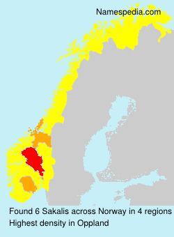 Surname Sakalis in Norway Surname Sakalis in Norway