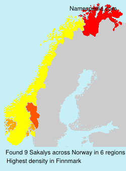 Surname Sakalys in Norway Surname Sakalys in Norway