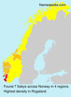 Surname Sakys in Norway Surname Sakys in Norway