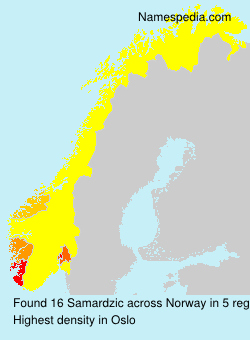 Surname Samardzic in Norway Surname Samardzic in Norway