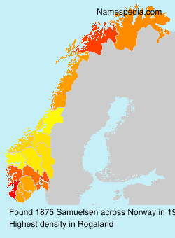 Surname Samuelsen in Norway Surname Samuelsen in Norway