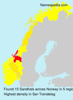 Surname Sandhals in Norway Surname Sandhals in Norway