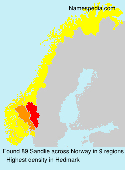 Surname Sandlie in Norway