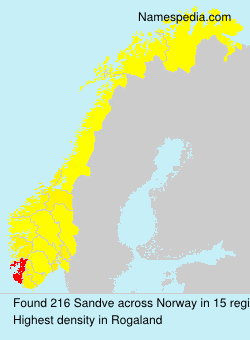 Surname Sandve in Norway Surname Sandve in Norway