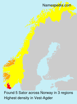 Surname Sator in Norway Surname Sator in Norway