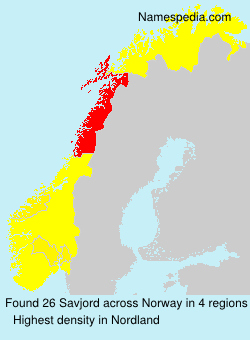 Surname Savjord in Norway