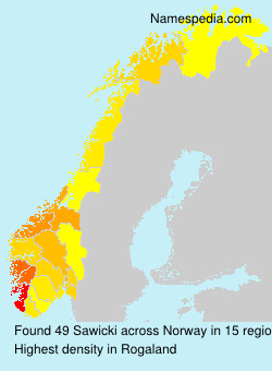 Surname Sawicki in Norway Surname Sawicki in Norway