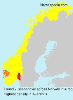 Surname Scepanovic in Norway Surname Scepanovic in Norway