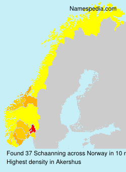 Surname Schaanning in Norway Surname Schaanning in Norway