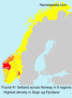 Surname Sefland in Norway Surname Sefland in Norway