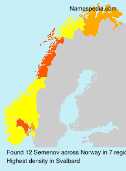 Surname Semenov in Norway Surname Semenov in Norway