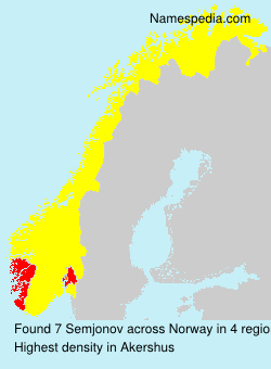 Surname Semjonov in Norway Surname Semjonov in Norway