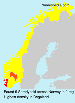 Surname Seredynski in Norway Surname Seredynski in Norway