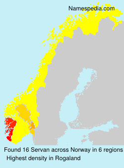 Surname Servan in Norway Surname Servan in Norway