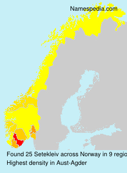 Surname Setekleiv in Norway