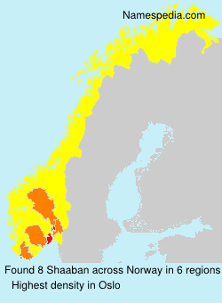 Surname Shaaban in Norway Surname Shaaban in Norway
