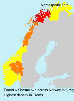 Surname Shestakova in Norway Surname Shestakova in Norway