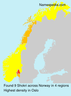 Surname Shokri in Norway Surname Shokri in Norway