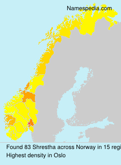Surname Shrestha in Norway Surname Shrestha in Norway