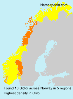 Surname Sidiqi in Norway Surname Sidiqi in Norway