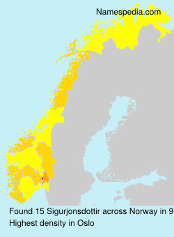 Surname Sigurjonsdottir in Norway