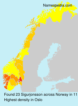 Surname Sigurjonsson in Norway Surname Sigurjonsson in Norway