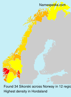 Surname Sikorski in Norway Surname Sikorski in Norway